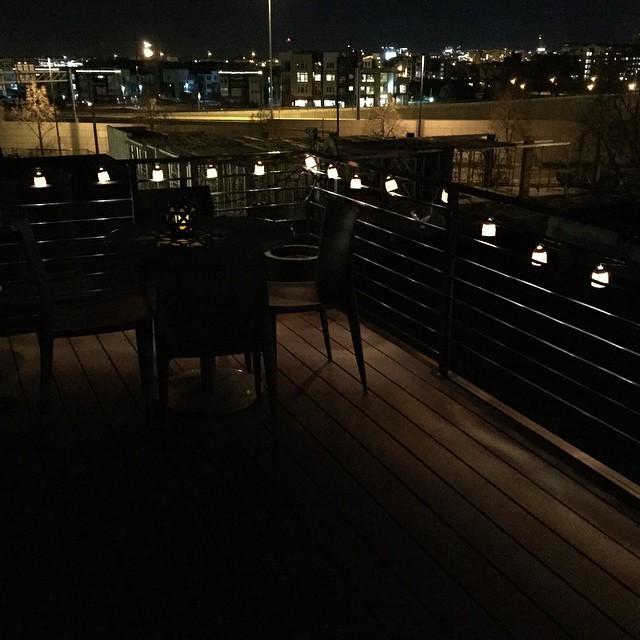 Experimenting with deck lighting.
