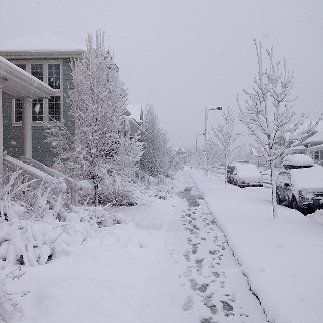 Woke up to a big, wet kiss from Mother Nature.