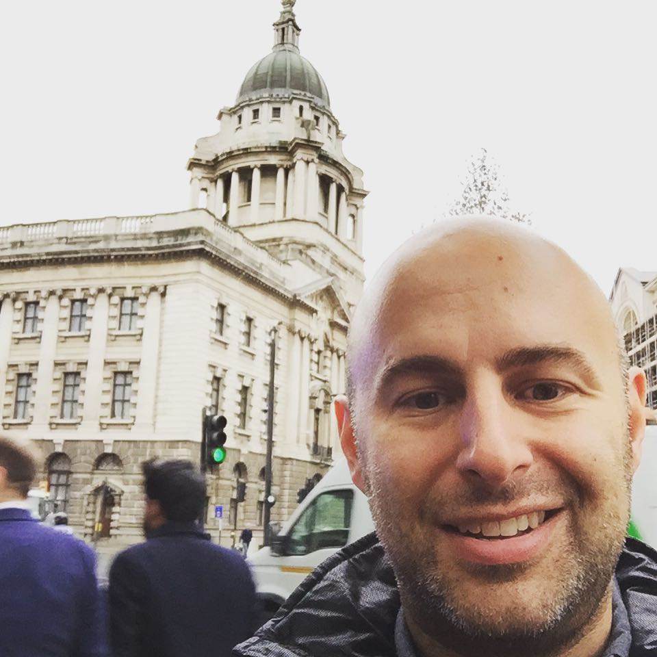 The Old Bailey... standing in front of the Old Bailey