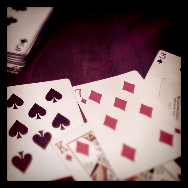 I killed at cards tonight