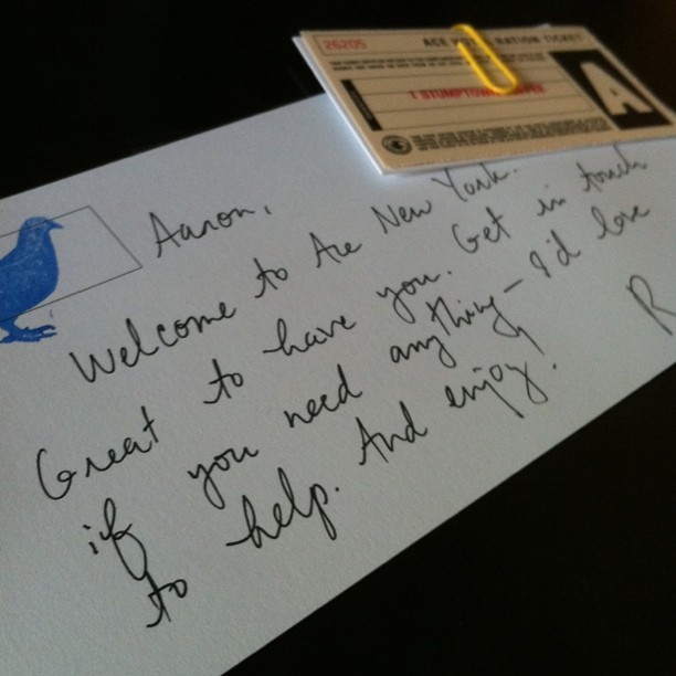 Nice touch Ace Hotel!
