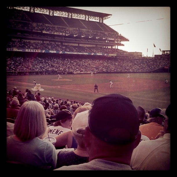 At the game with the team