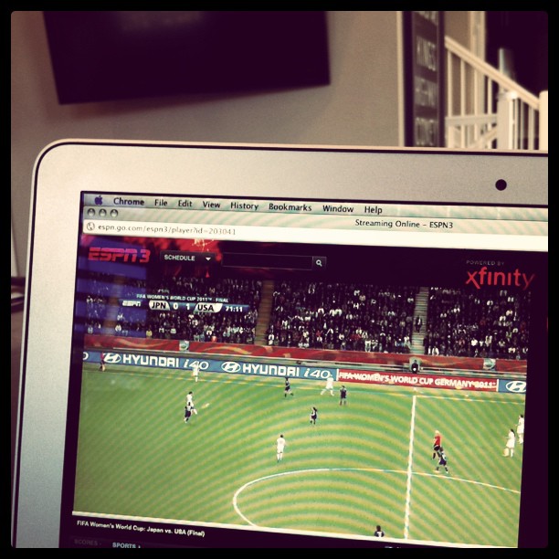 Go USA! TV off, streaming on.