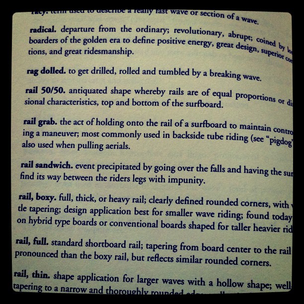 Just in case you weren't up with your surf lingo, the hotel has an in-room dictionary in place of the King James.