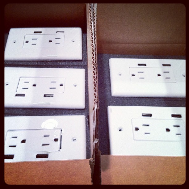 My Christmas gift to myself. Yes, those are USB plugs. No more adapters.