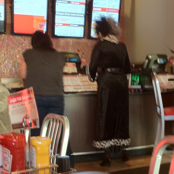 That would be Cruela Deville at Smashburger
