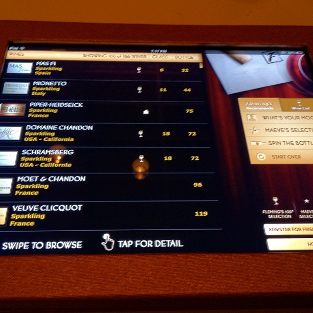 iPad sommelier