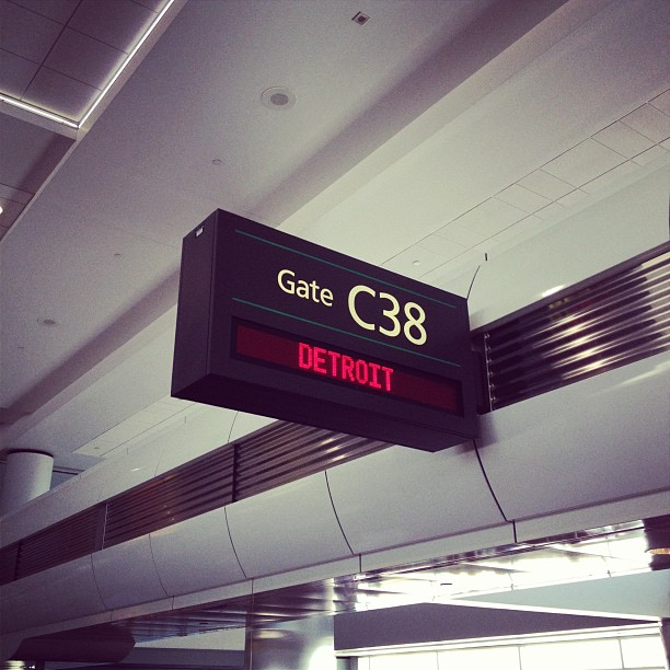 DEN-DTW-AMS-LYS. The long journey begins.