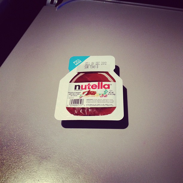 Baby Nutella. Note to trainer: I'm not eating this :)