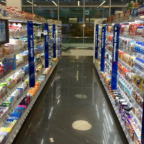 Walgreen's flagship store is amazing. Freshly prepared food, manicure bar, high end liquor, and lighted aisles.