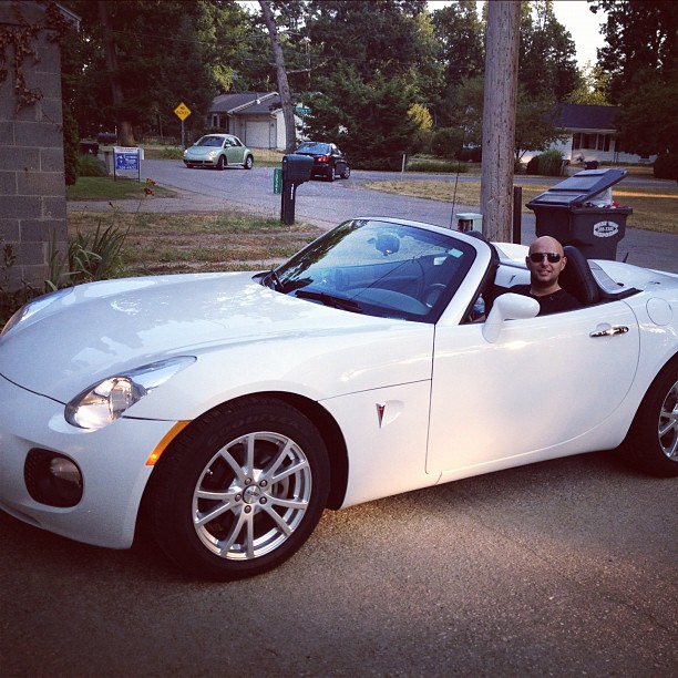 My dad's midlife crisis comes in handy when I visit