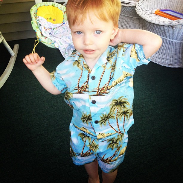 Alistair is ready for the islands