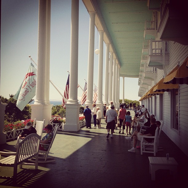 The world's largest porch. Happy 125th birthday Grand Hotel.