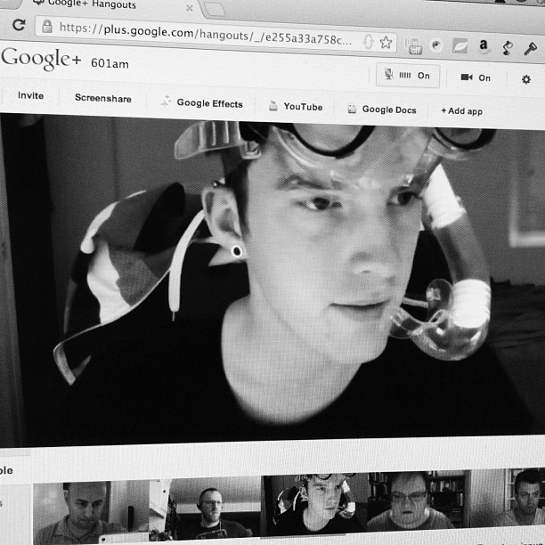 @cng wore his non-Google Effects goggles today