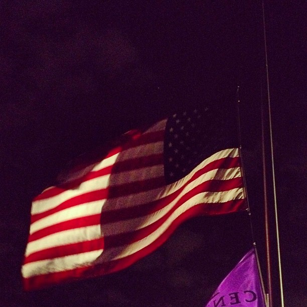Half mast. Heartbreaking yet beautiful