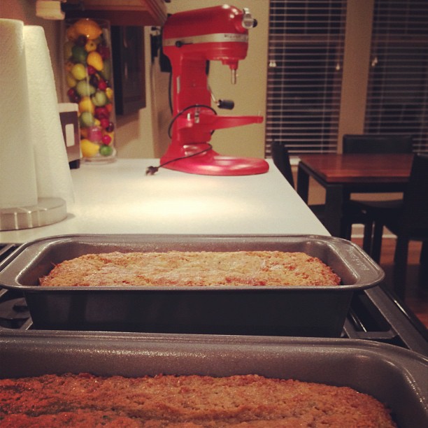 Baking up a storm.