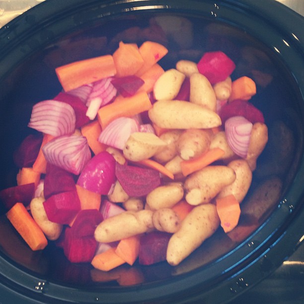 Pot roast veggies.