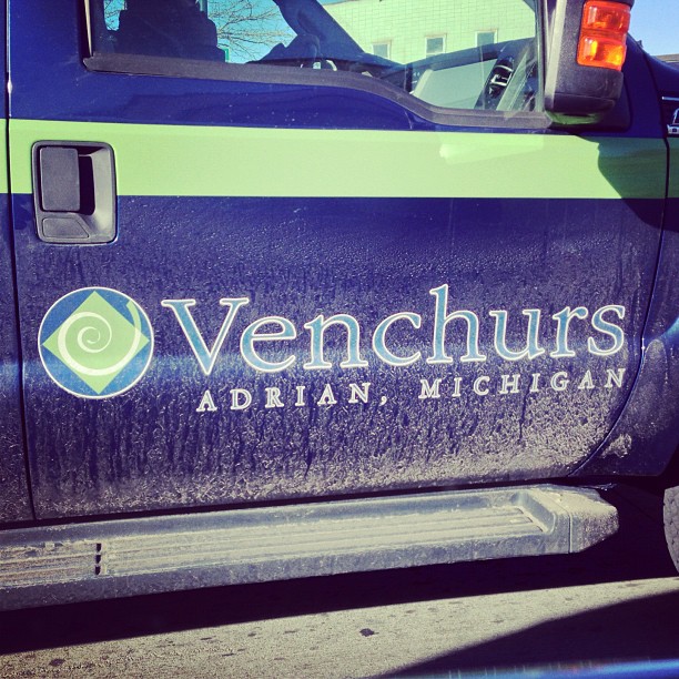 I was thinking about home and pulled up next to this truck. Adrian is my birthplace.