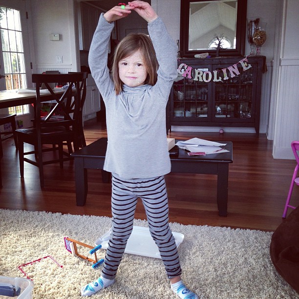 EmG shows off her gymnastic chops.