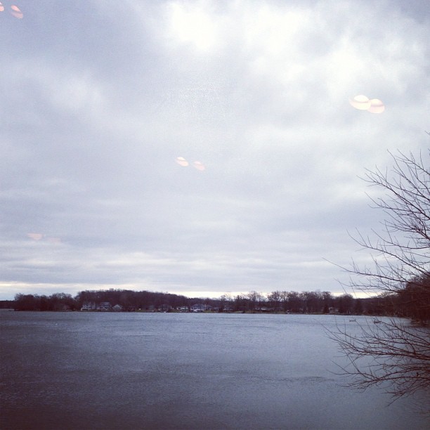 Gloomy day on the lake
