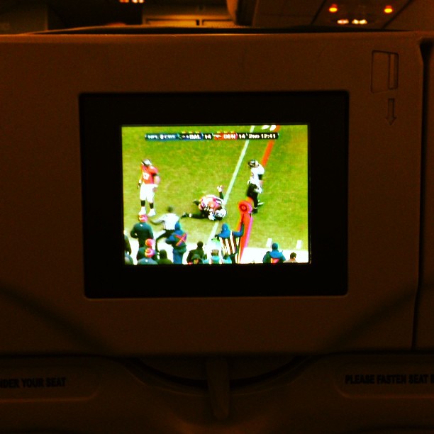Broncos at 30,000 feet. #unitedinorange