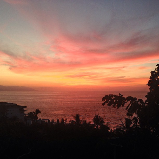 One of the best sunsets since I've been here. #pv
