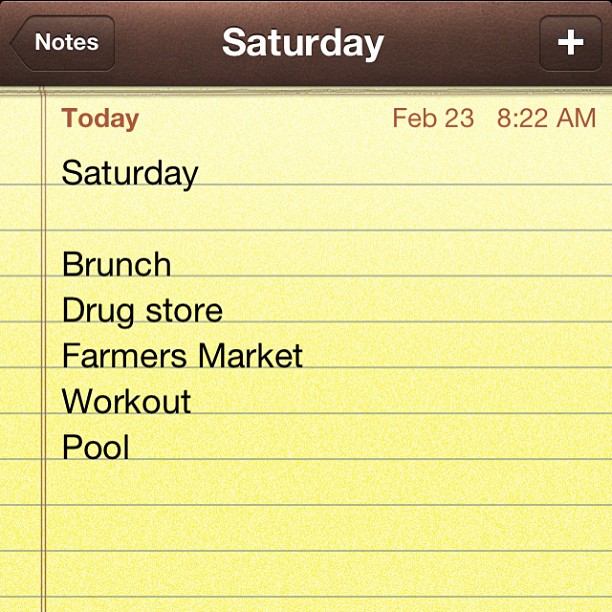 Today's agenda