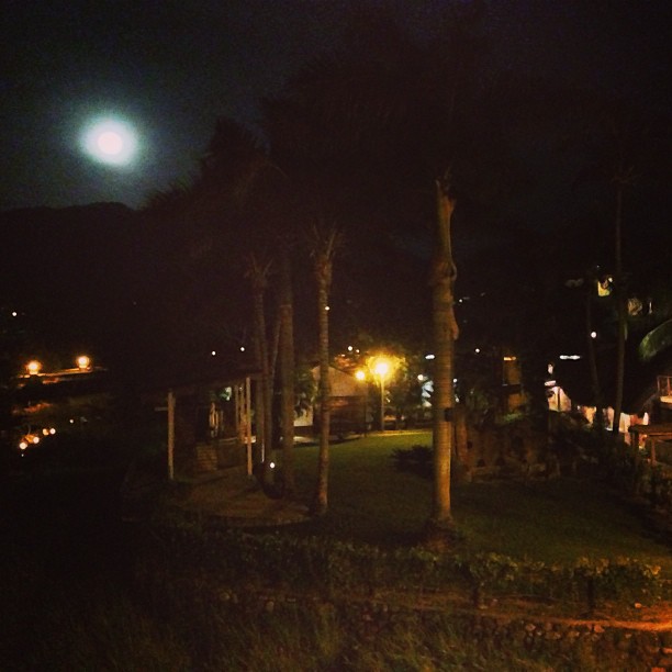 Stunning moon over Puerto Vallarta
