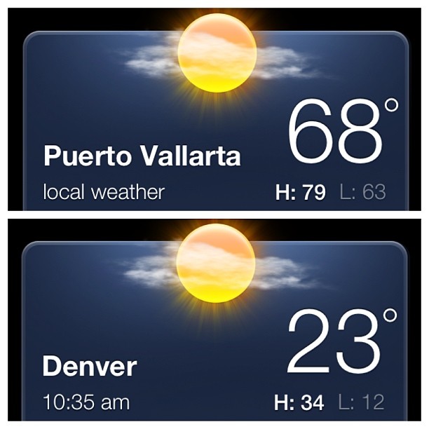 Coming home on Friday won't be easy! Hurry up and get here summer! (At least ATX will be warmer than DEN.)