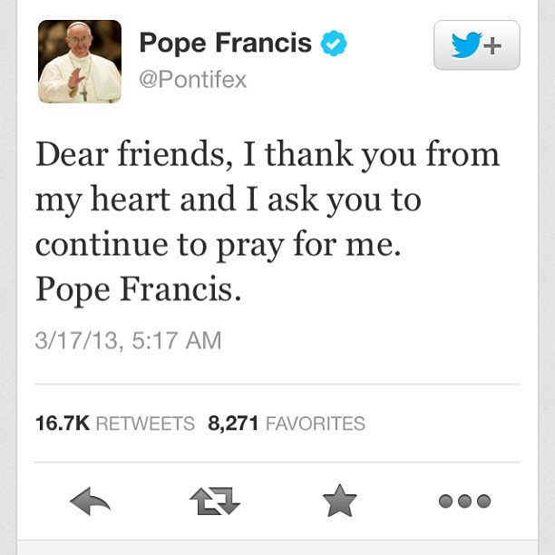 Does anyone else laugh and think of their parents use of Facebook, Twitter or SMS when they see the pope's first tweet?