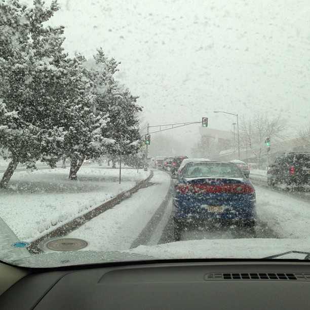 Afternoon snowy commute.