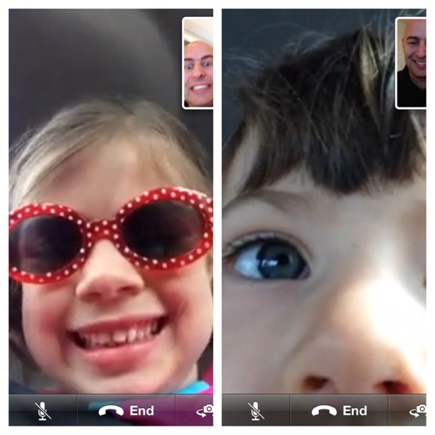 FaceTime'ing with my favorite girls.