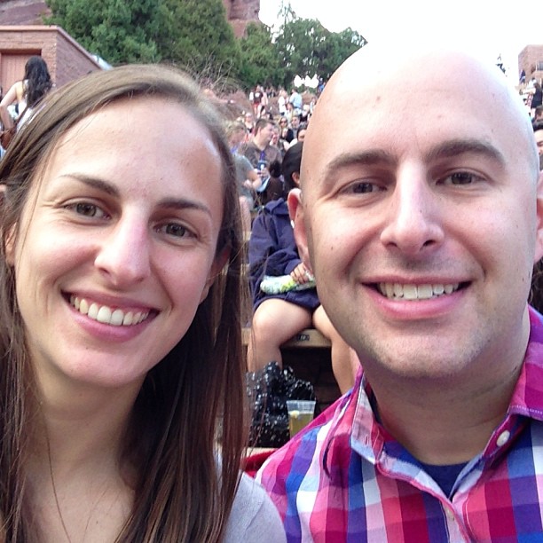 With the sister at Film on the Rocks.