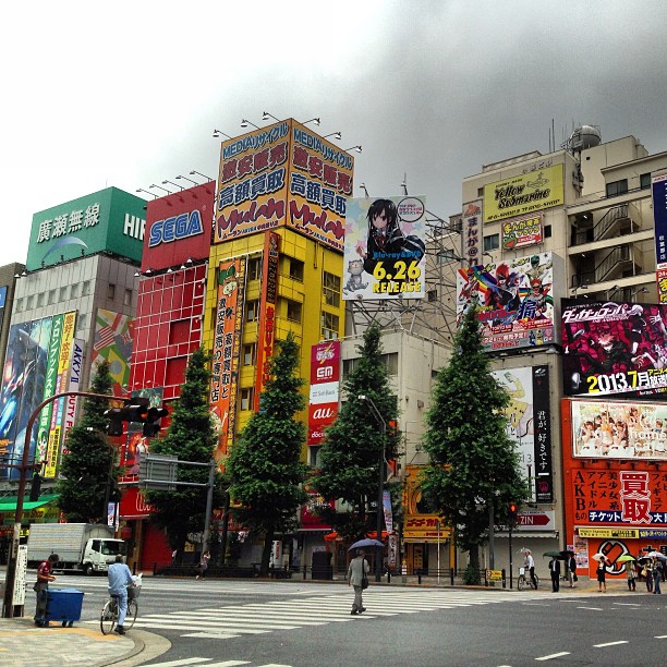 We found the electronics, gaming and anime street!