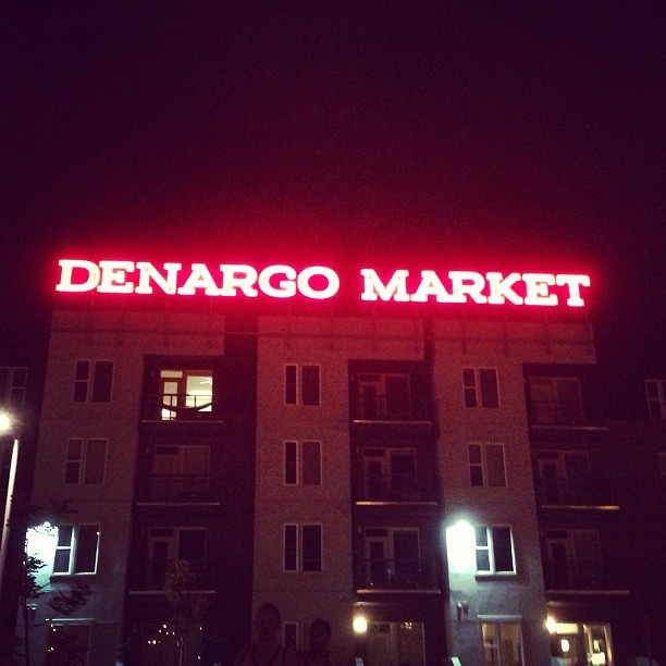 Watching the fireworks from the hot new neighborhood, Denargo Market.