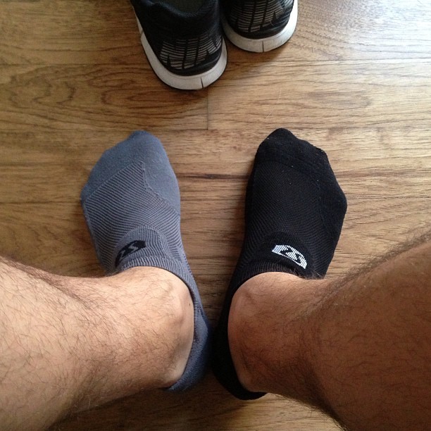 Sometimes you can't let finding a pair of socks prevent you from going to the gym.