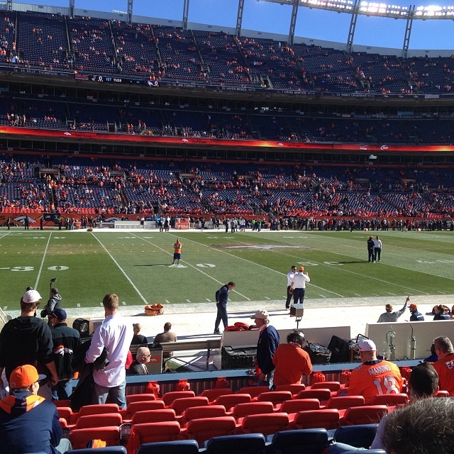Can't beat these seats! Go Broncos!