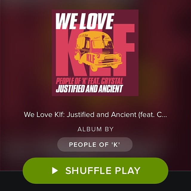 I think my life is now complete after finding this album of remixed covers of KLF's Justified and Ancient.