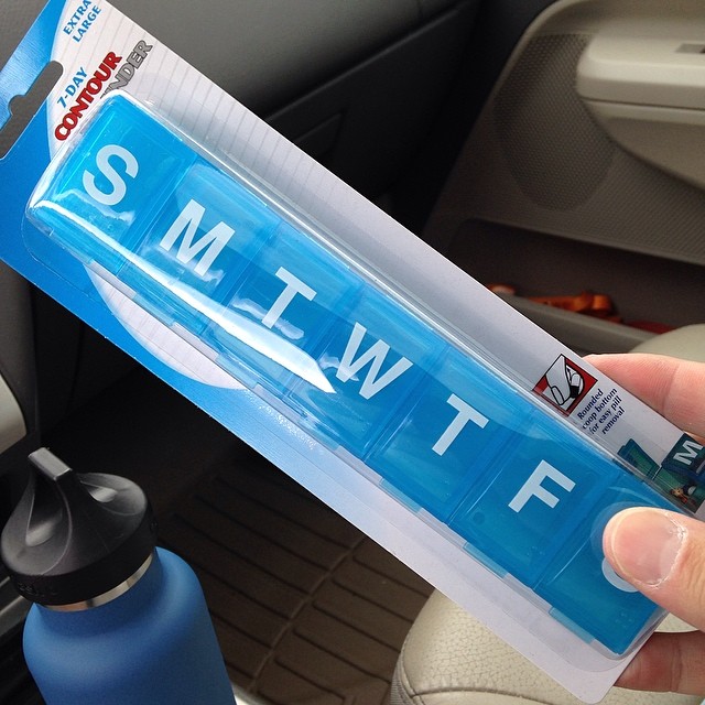 Getting old enough to need one of these. Granted, using it for supplements and not drugs, but still.