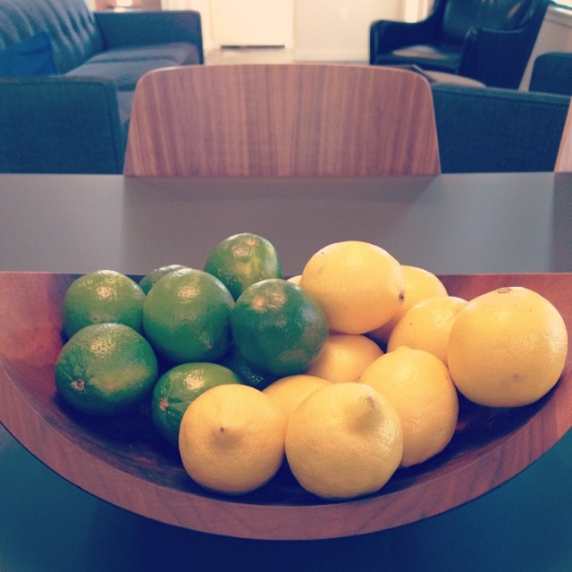 Limes and lemons are ready for tonight.