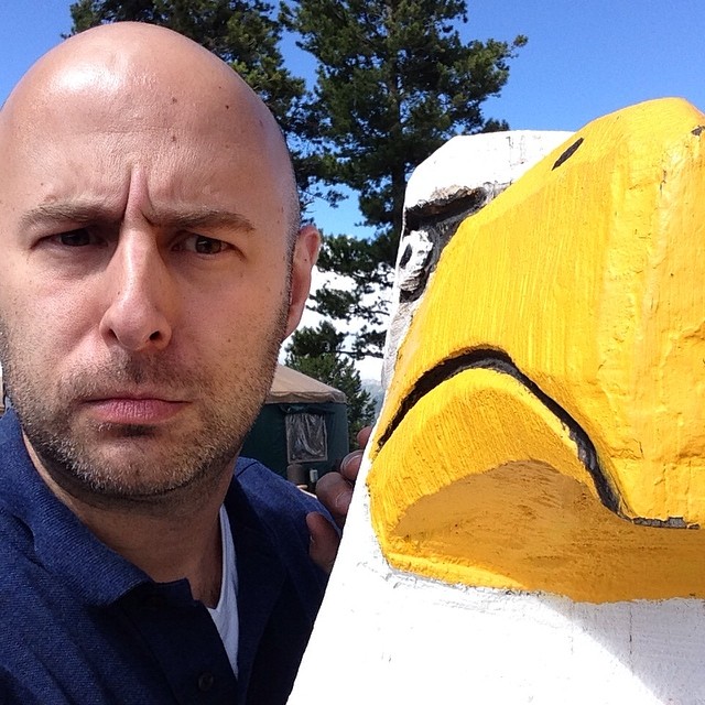 Me doing a hunk of wood doing an eagle.