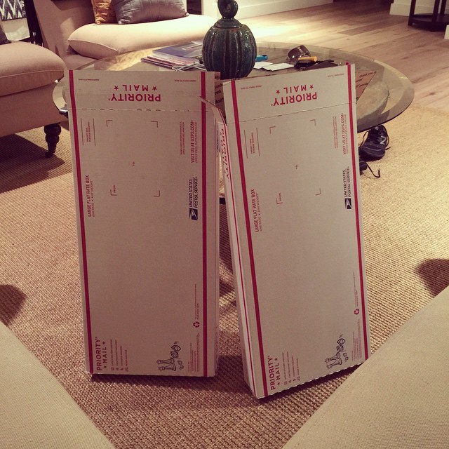 Shipping extra stuff home so I don't have to lug it to Hong Kong and back.