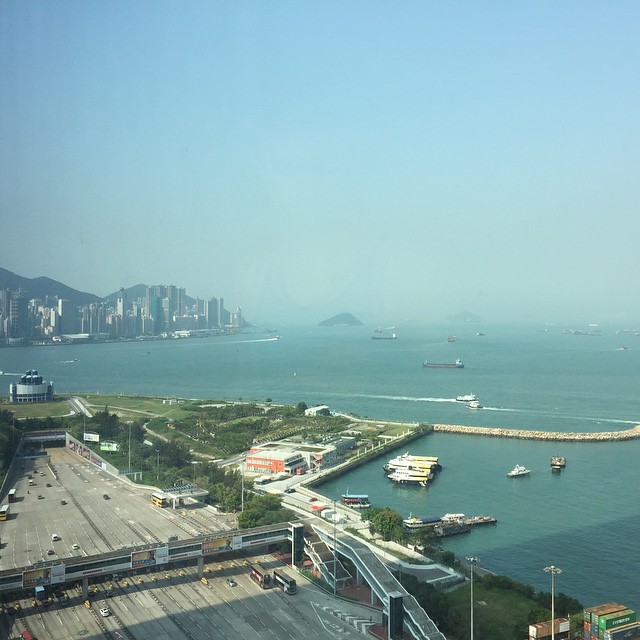 The view from the hotel in Hong Kong.