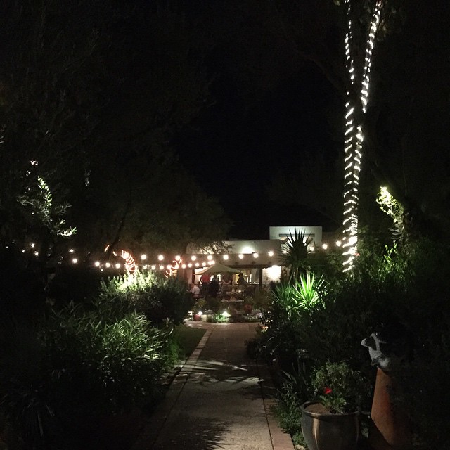 Dinner al fresco.