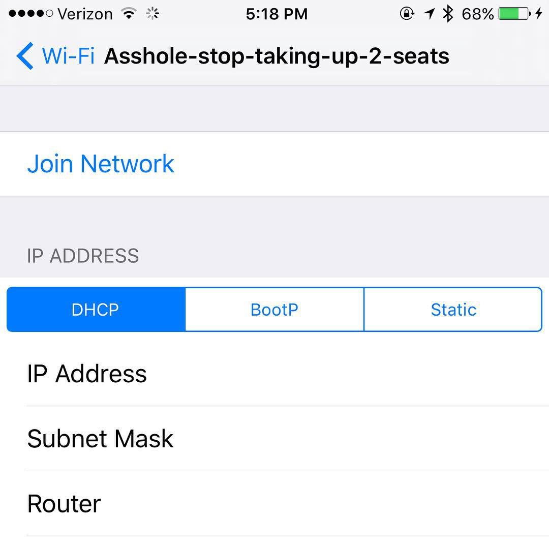 And you should stop being passive aggressive with your Amtrak wifi names.