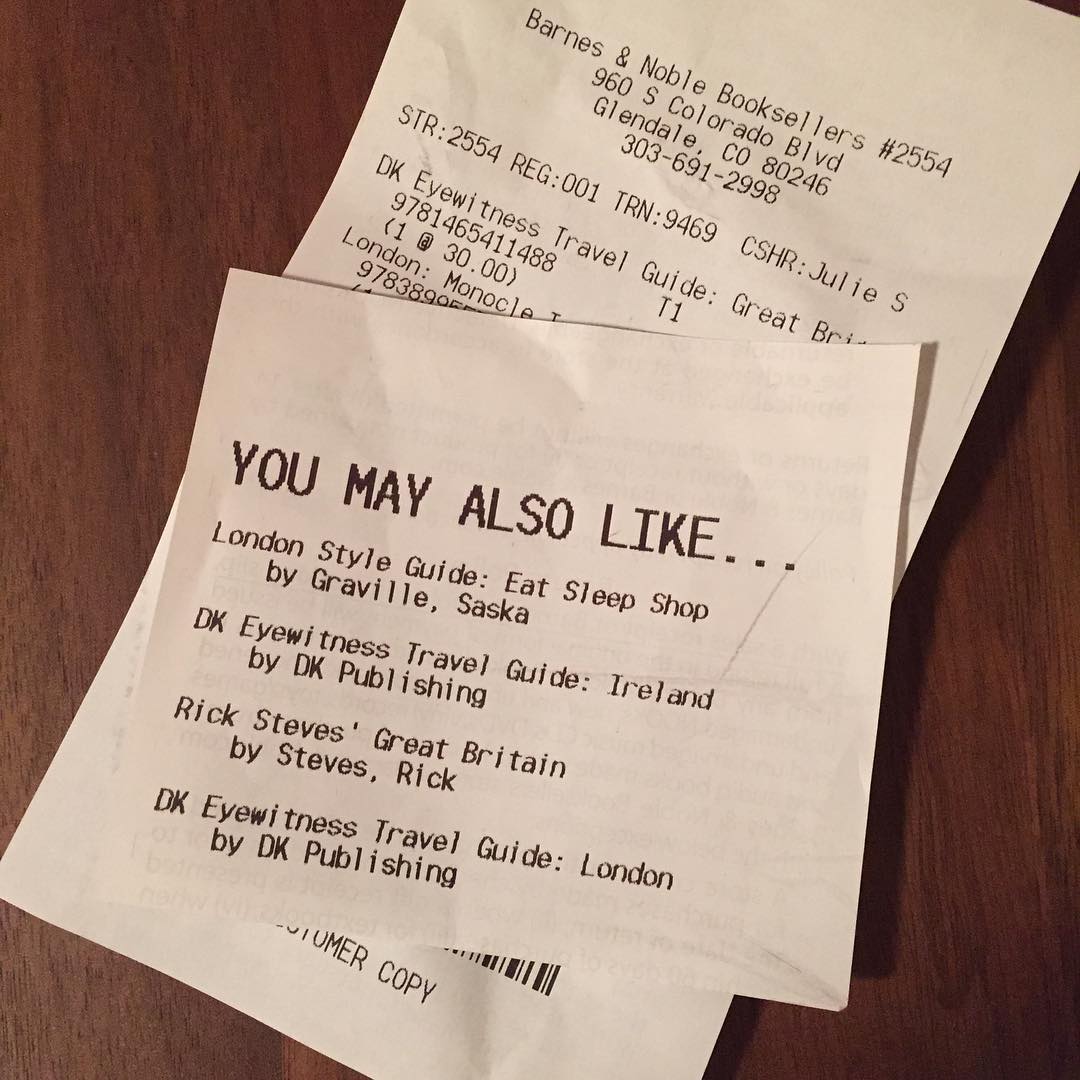 I tried tapping on these “You may also like” titles but they didn’t show up at my door. #brickandmortarfail