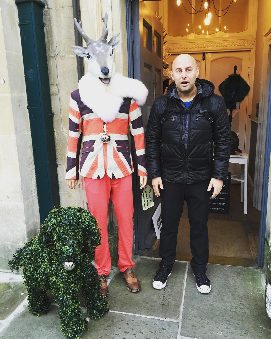 Hanging with Stanley the stag.