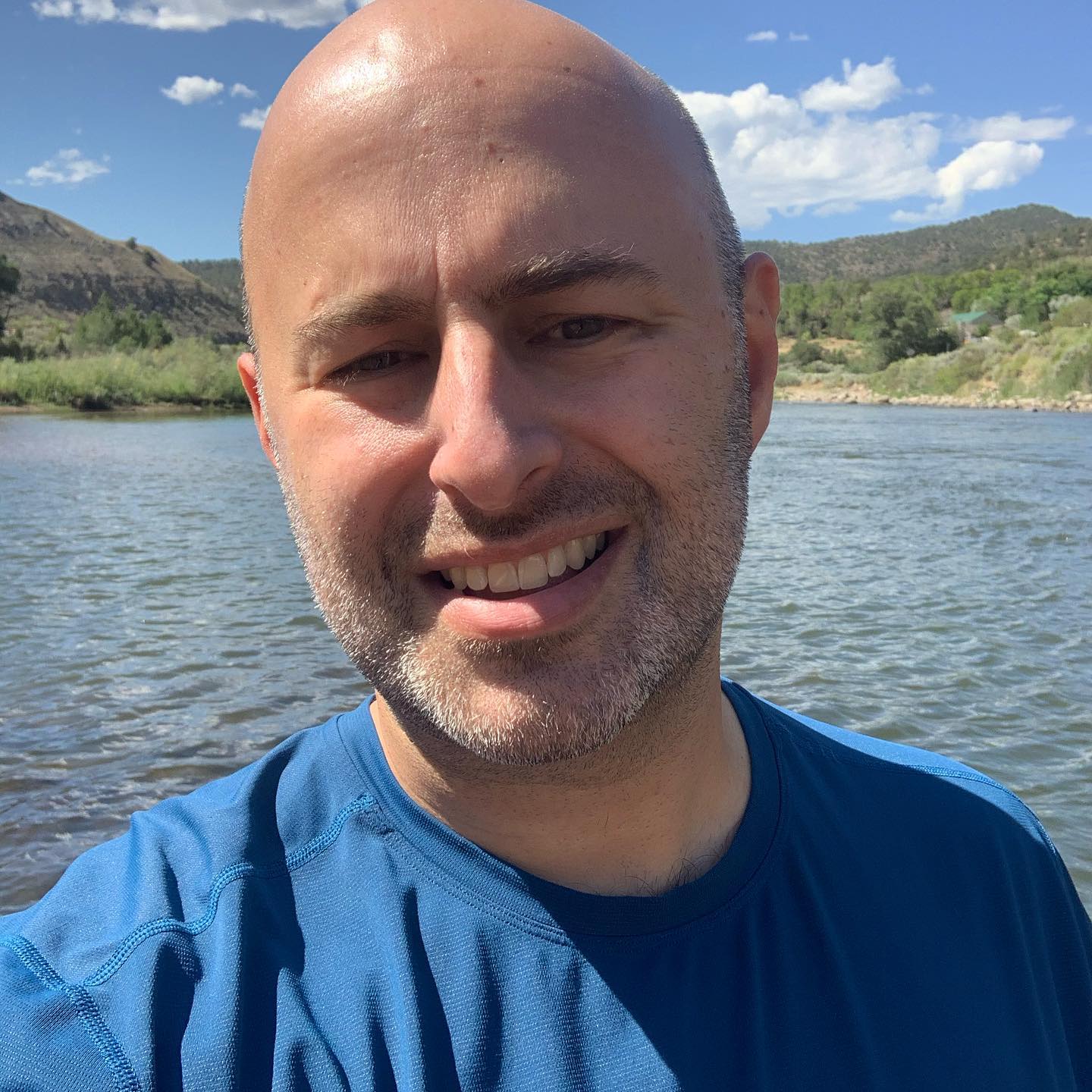 Rafting down the Colorado.