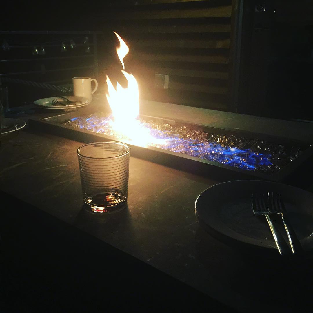 Fire pit, Michigan cherry liquor and good friends. #grateful