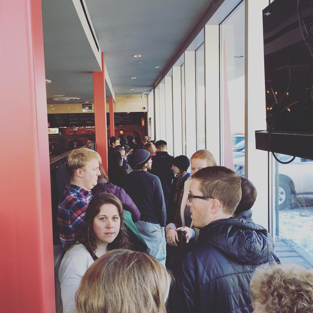 There's a bit of a wait. Who cares?